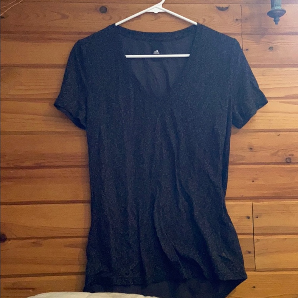 Black V-neck T-shirt